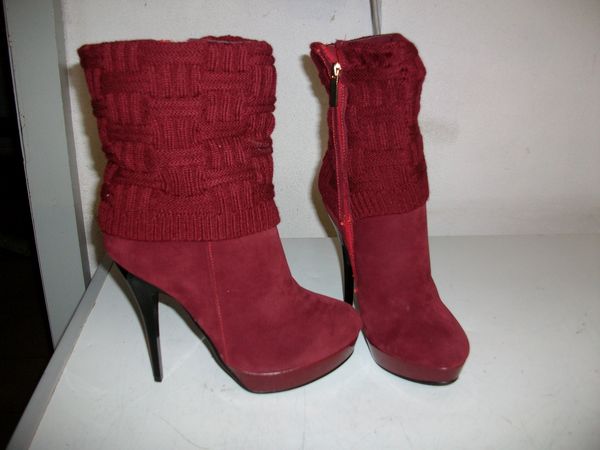 Bottines Bordeaux tige tricot � talons 13 cm pt 39 -neuves 20 Bouxwiller (67)