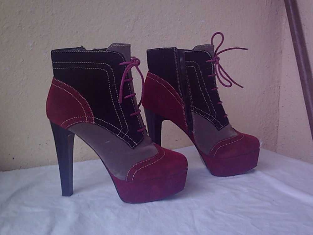 Bottines  chic  Tricolore style r�tro � talons 13 cm pointur 5 Bouxwiller (67)