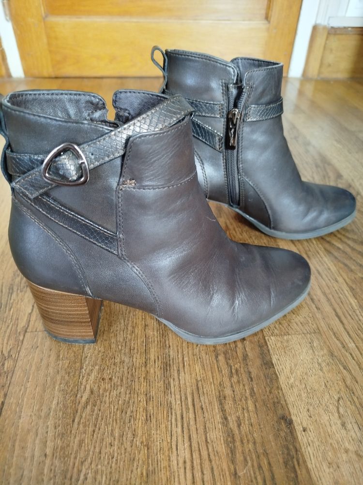 Bottines cuir marron Tamaris T 38 30 Nogent-le-Rotrou (28)