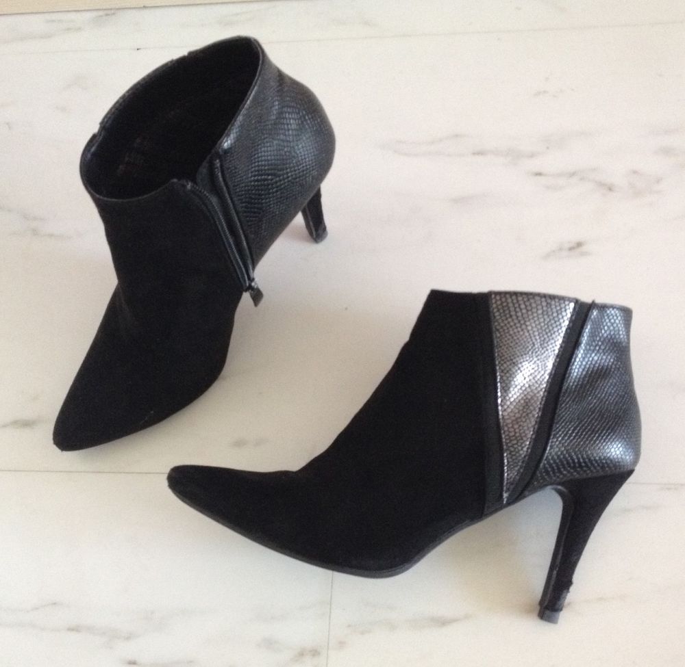 Bottines cuir quasi neuves � hauts talons 8 Moissy-Cramayel (77)