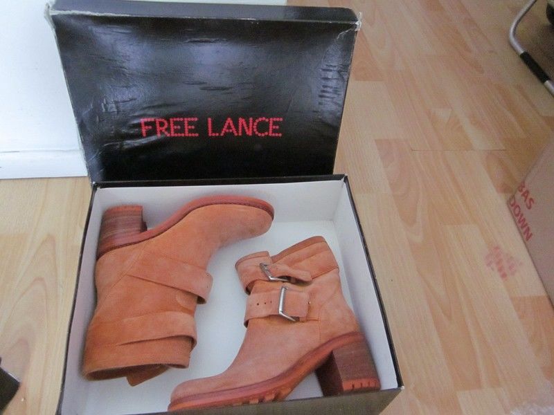 bottines Free lance cuir colori orange peu port� 120 Toulon (83)