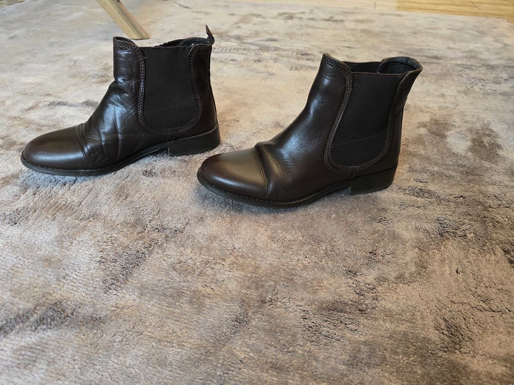 bottines marron en cuir 25 L'Ha�-les-Roses (94)