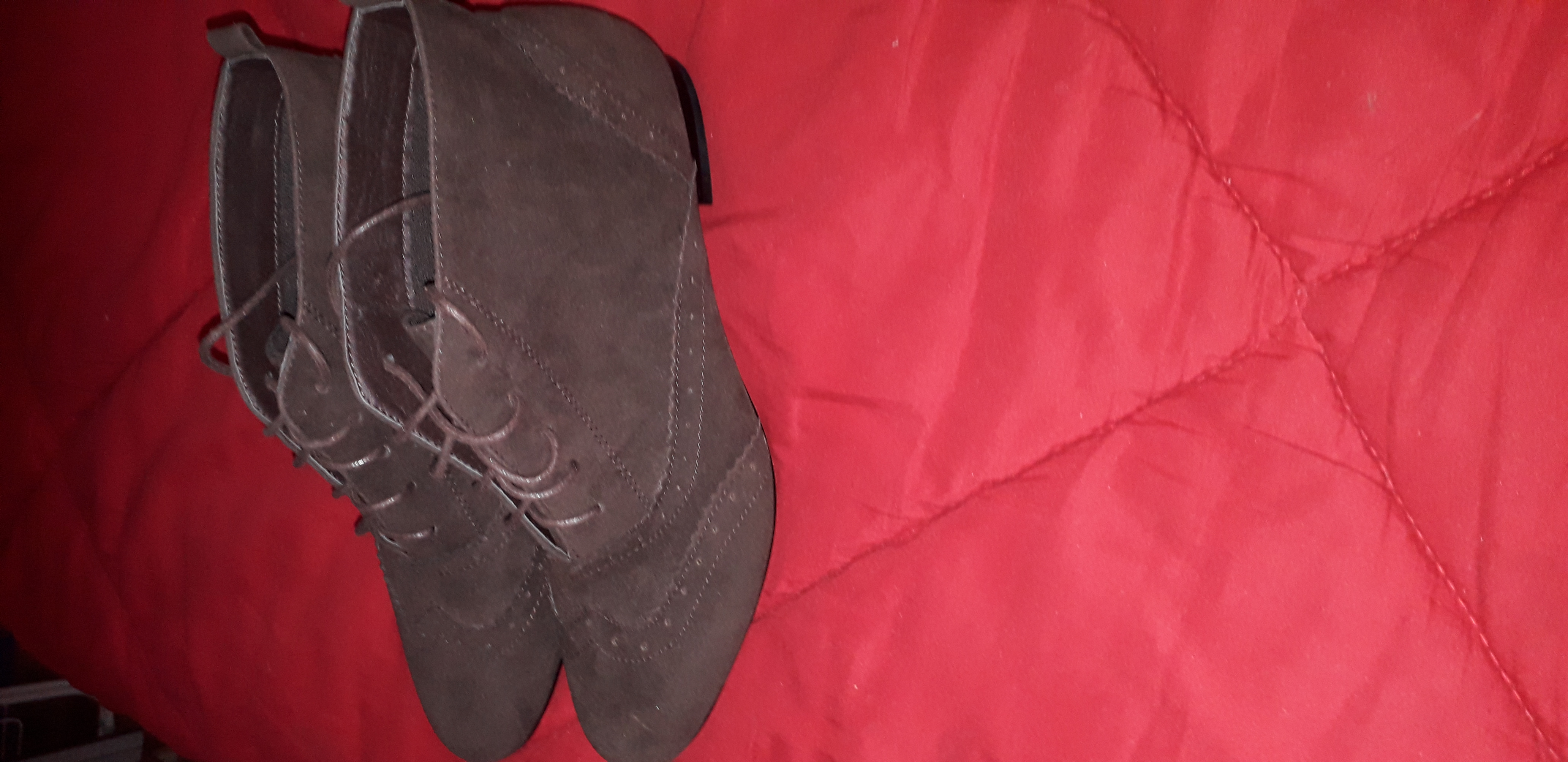 Bottines plates en daim marron 10 Gentilly (94)