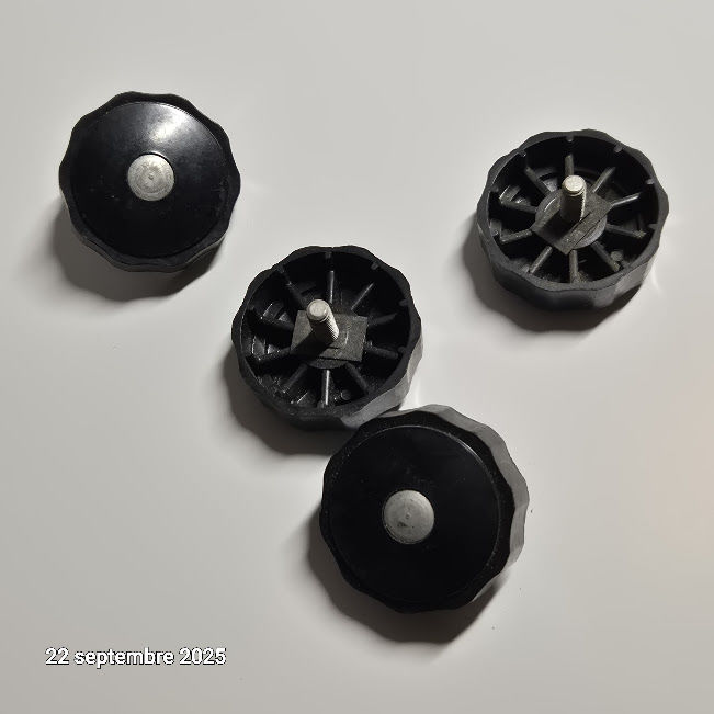 Lot de 4 bouchons ou papillons avec  tige filet�e 2 Saumur (49)