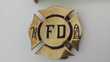 Boucle de ceinture vintage FD (pompiers) USA années 70' 