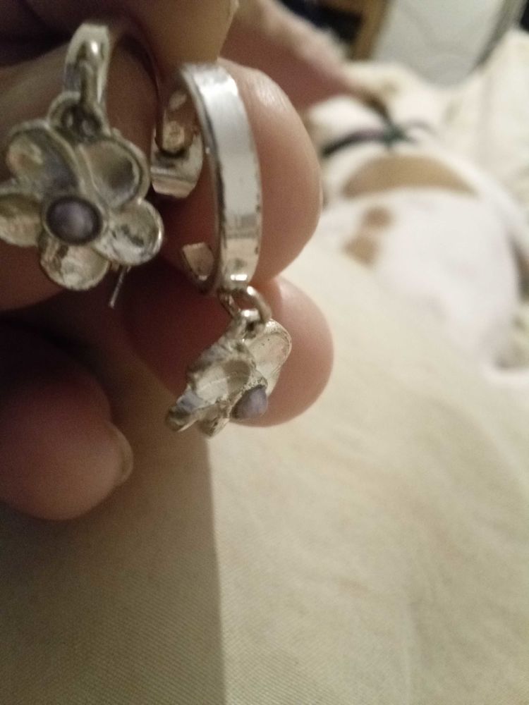 boucle d'oreille fantaisie pendant fleur 1 Blessy (62)