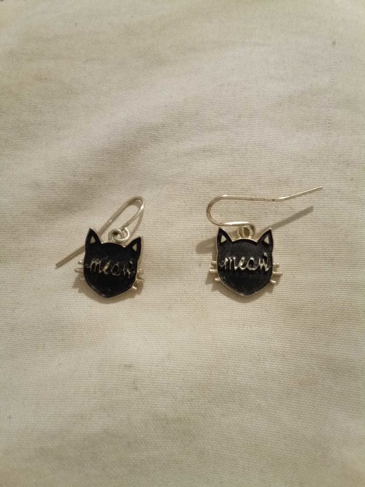 boucle d'oreille fantaisie chat meou 1 Blessy (62)