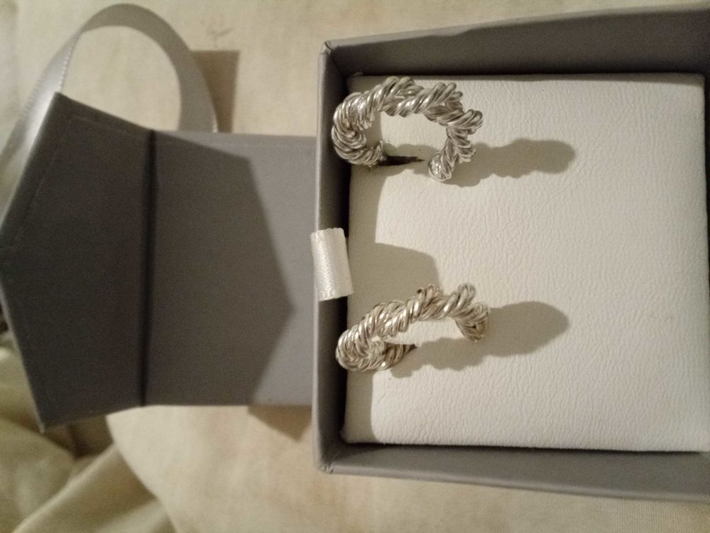 boucle d'oreille fantaisie tress�  anneau 1 Blessy (62)