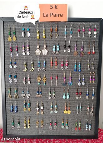 Boucle oreille perle verre 5 Pouzols (34)