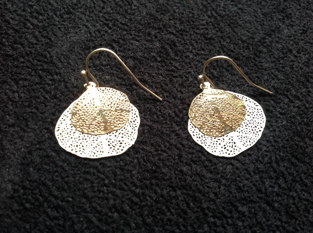 BOUCLES FEUILLES RONDE PTE DOR� GRDE ARGT� Envoi Possible
2 Tr�gunc (29)