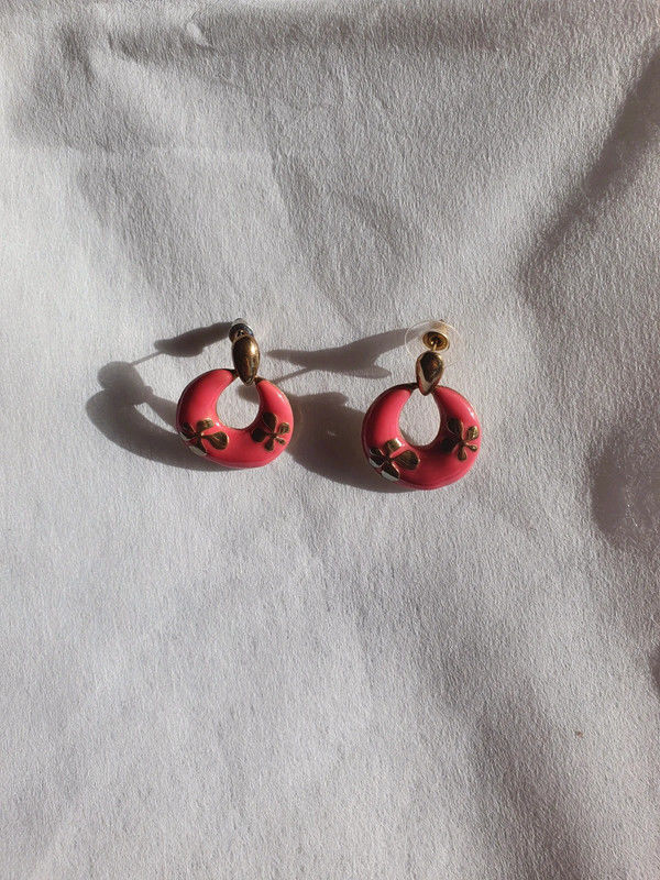 boucles d'oreille rose 1 Aubvillers (80)