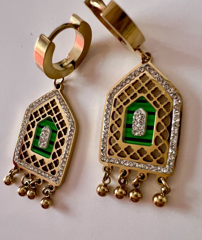 Boucles d'oreilles en acier inoxydable dor�es 10 Aubervilliers (93)