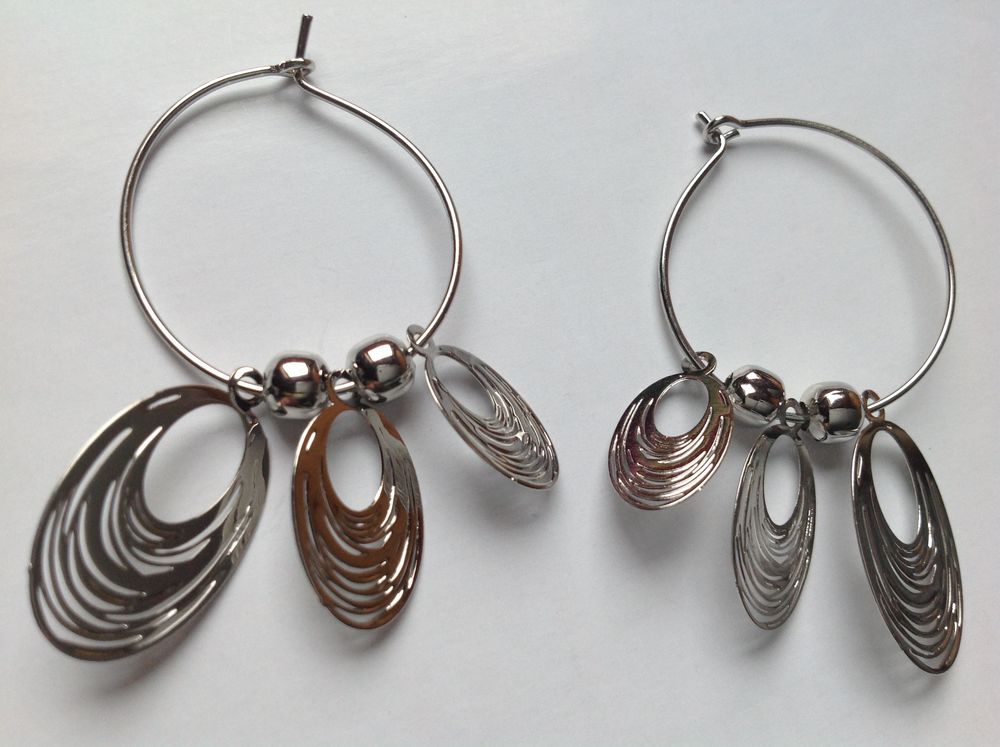 BOUCLES OREILLES ARGENT� 3 TAILLE OVALE Envoi Possible 2 Tr�gunc (29)