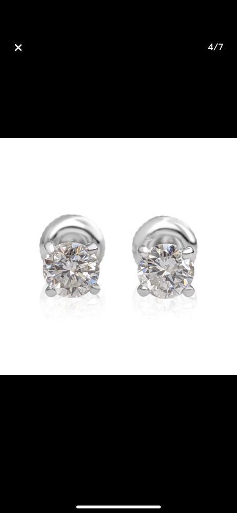boucles d'oreilles or blanc diamants 1 Taisni�res-sur-Hon (59)