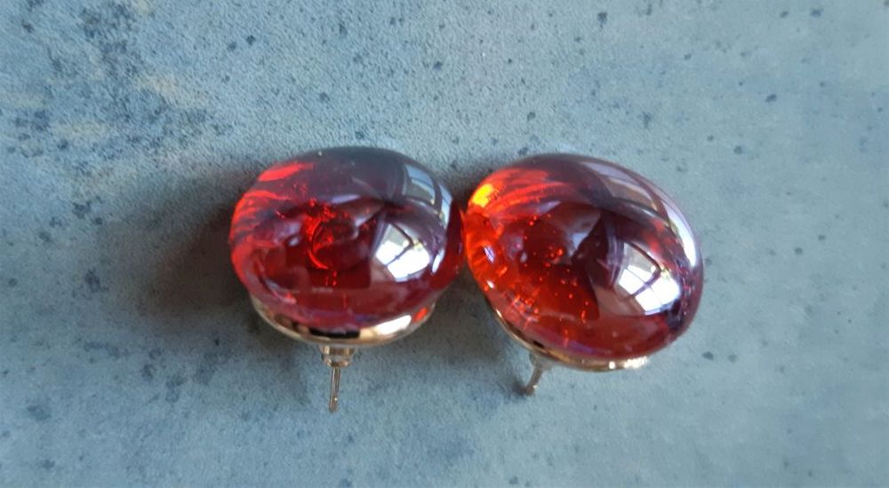 boucles d'oreilles cabochon en verre 1 La Seyne-sur-Mer (83)