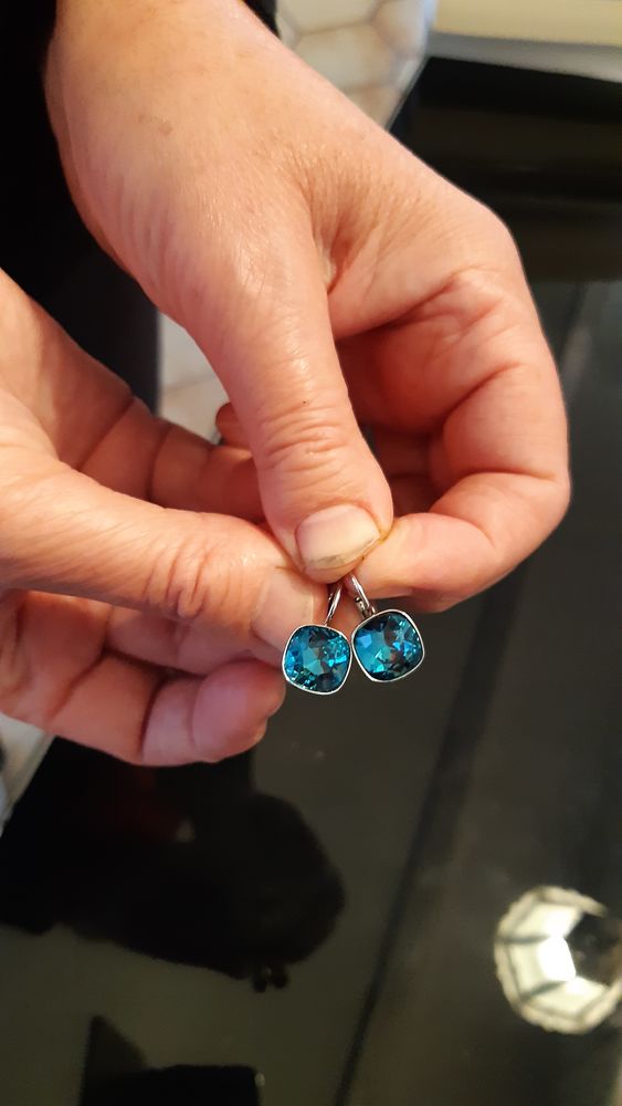 Boucles d'oreilles couleur bleue 5 Aytr� (17)