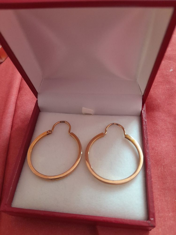 Boucles d'oreilles cr�oles en plaqu� Or 30 Gentilly (94)