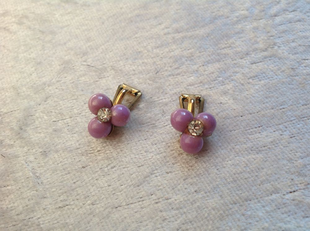 BOUCLES OREILLES IMITATION 3 PERLES & DIAMANT Envoi Possible 4 Tr�gunc (29)