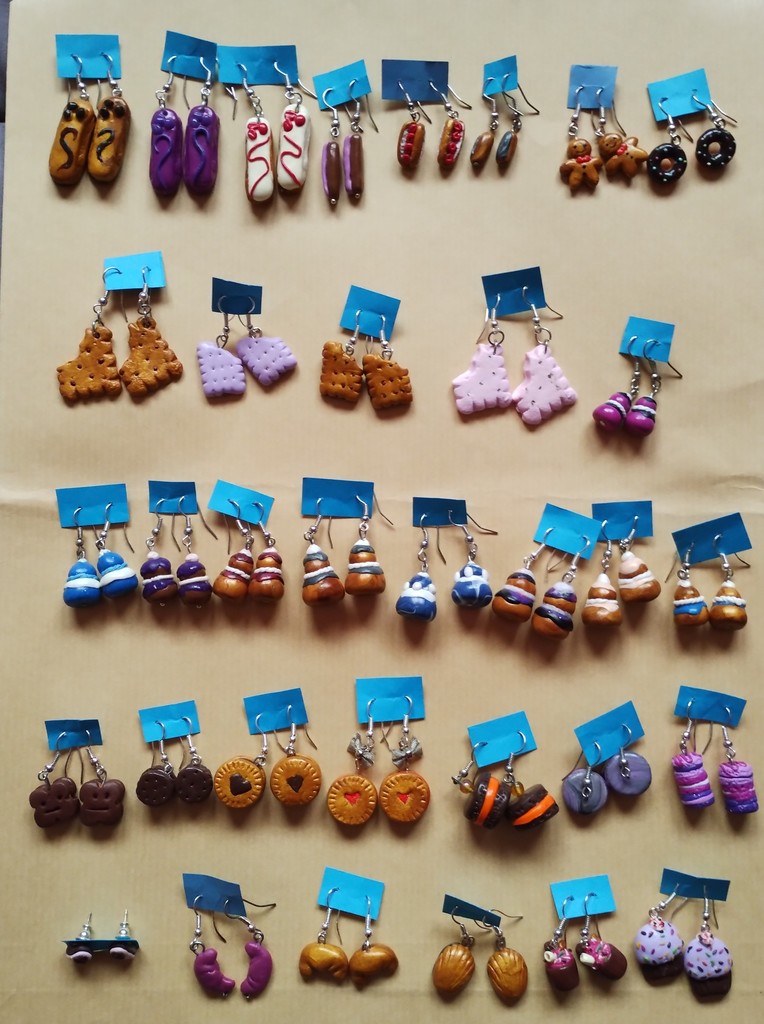 Boucles d'oreilles en p�te Fimo originales divers motifs 1 Villejuif (94)