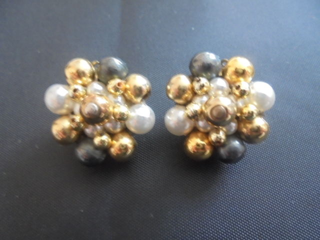 boucles d' oreilles perles de couleurs, argent� et dor� 0 Romorantin-Lanthenay (41)