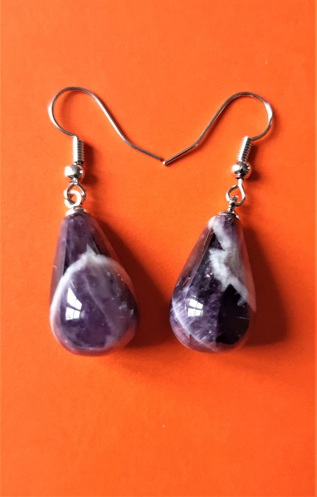 boucles d'oreilles pierre Am�thyste 7 La Seyne-sur-Mer (83)