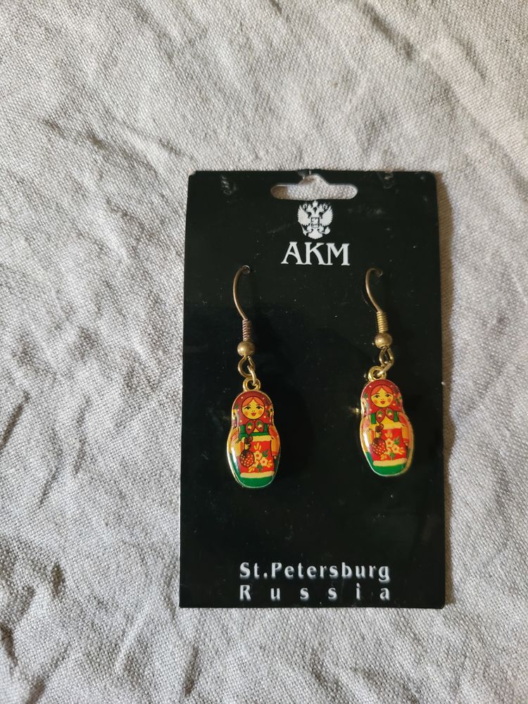 Boucles d'oreilles poup�es russes neuves AKM St Petersburg 25 Marseille 2 (13)