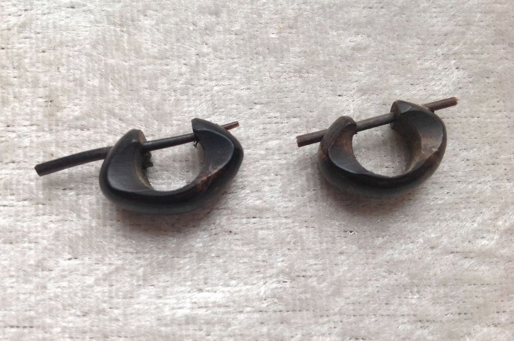 BOUCLES PIERCING ETHNIQUE TRIBAL NOIR Envoi Possible 7 Tr�gunc (29)