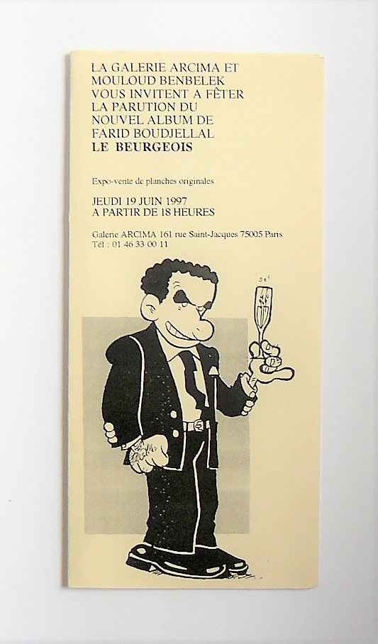 BOUDJELLAL : Invitation Galerie Arcima - 1997 4 Argenteuil (95)