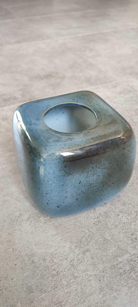 Bougeoir cube porcelaine Virebent Vintage ann�es 60 40 Clermont (60)