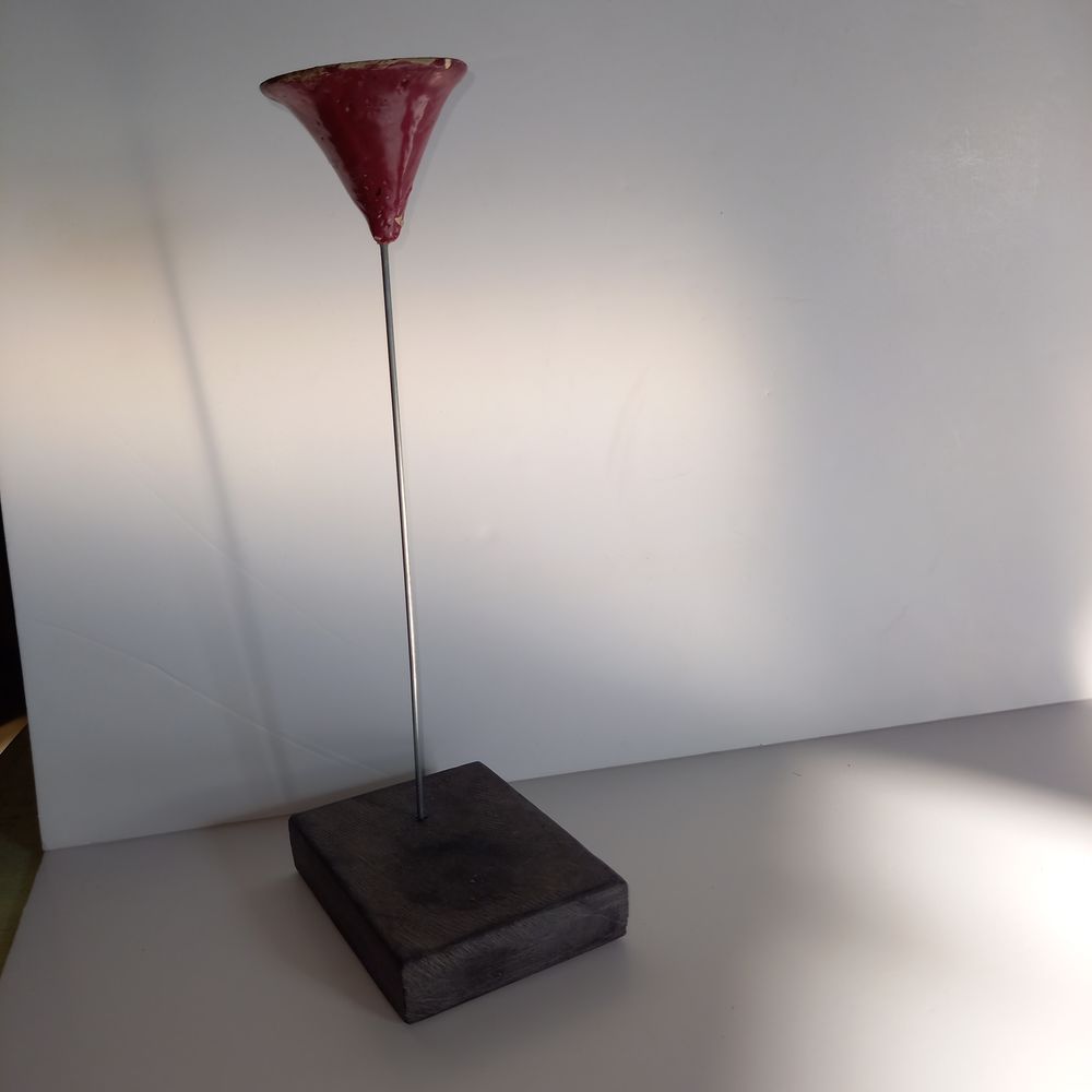 Bougeoir d�coratif et artisanal en terre et pierre 25 Saumur (49)