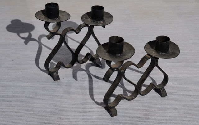 2 bougeoirs m�tal  Th�me c?urs  46 Saint-Clair-sur-Galaure (38)