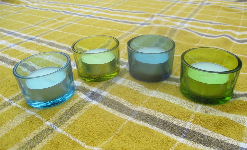 Lot de 4 Bougeoirs Transparents avec Bougies Chauffe-plats 2 La Fert�-Alais (91)