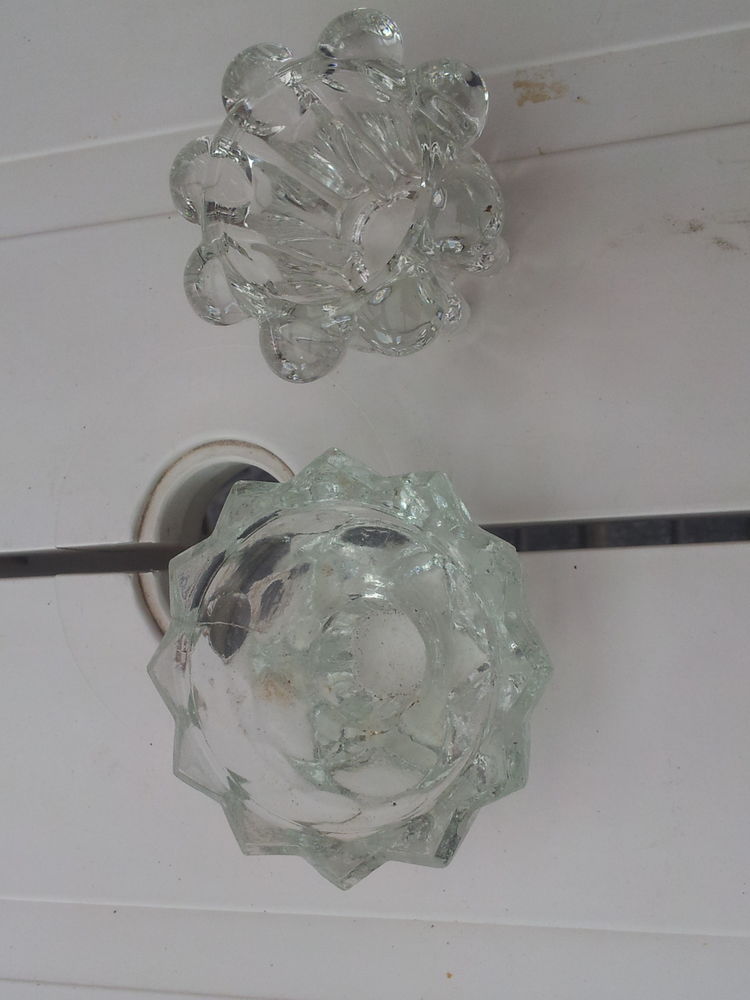 2 bougeoirs en verre transparent pas un �clat 0 M�rignies (59)