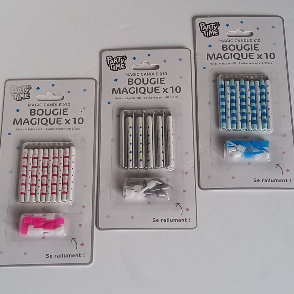 Set de 30 bougies magiques et les piques � gateaux, bleues, 4 Saumur (49)