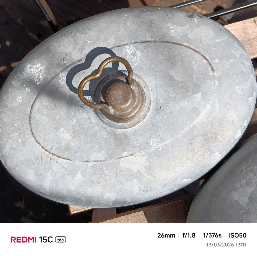 Bouillotte zinc et cuivre d�but XX 30 Ved�ne (84)