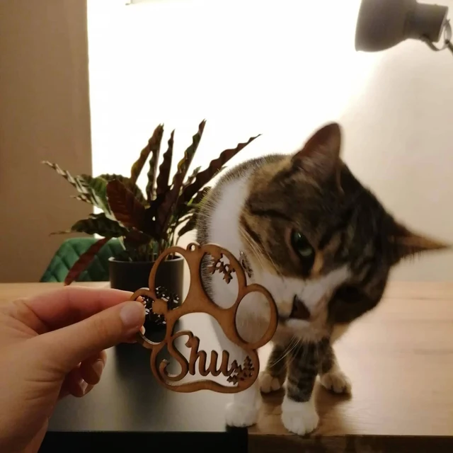 Boule de no�l  en bois pr�nom sapin personnalisable animaux 10 Rivesaltes (66)