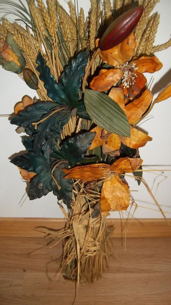 Bouquet d'�pis de bl� et fleurs plastique 10 Colombier-Fontaine (25)