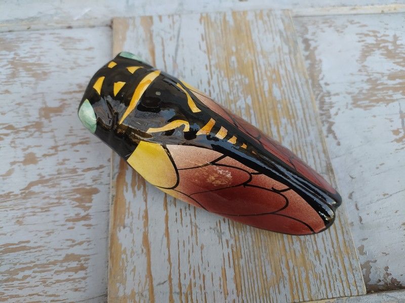 Bouqueti�re Cigale Fa�ence de Vallauris Vintage 
22 Loches (37)