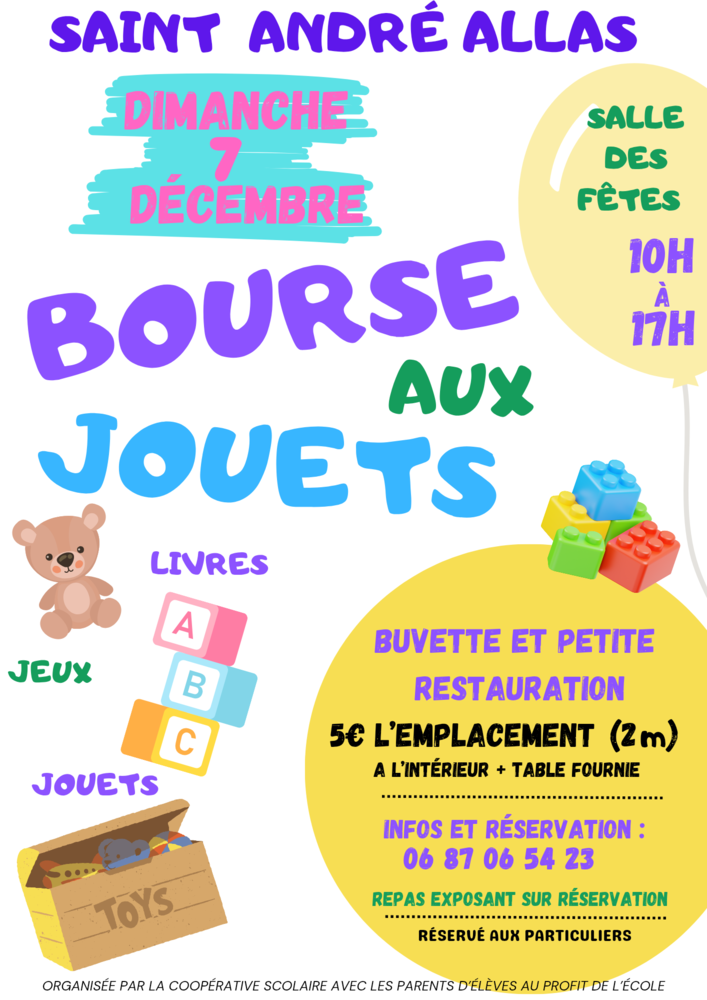 Bourse aux jouets , livres , jeux de société... 0 Saint-Andr-d'Allas (24)