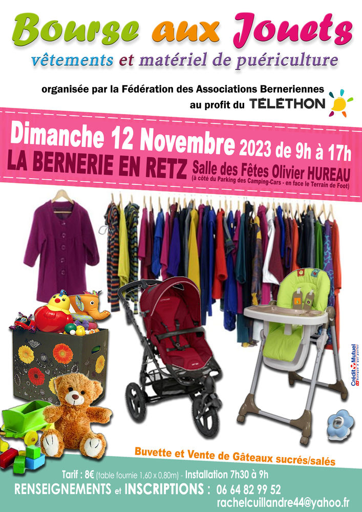 Bourse aux jouets, vêtements et puériculture  0 La Bernerie-en-Retz (44)