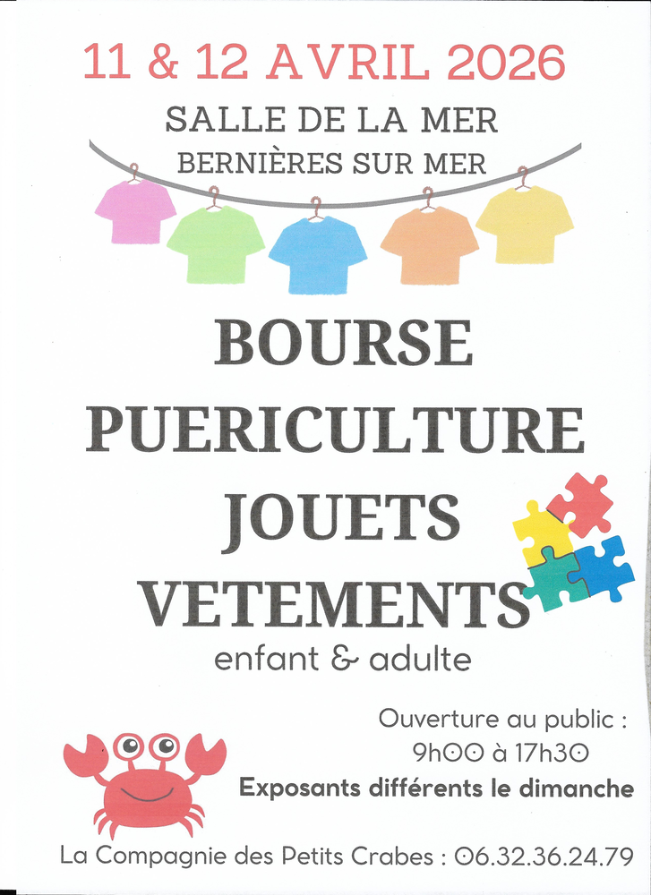 bourse pu&eacute;riculture, jouets et v&ecirc;tement enfant et adulte 0 Berni�res-sur-Mer (14)