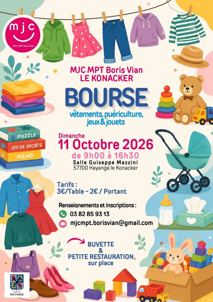 Bourse aux v&ecirc;tements, articles de pu&eacute;riculture, livres, jeux 0 Hayange (57)
