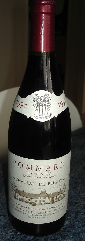 Bouteille de Pommard 1997  Les Vignots  Chateau de Bligny 950 Verdun (55)
