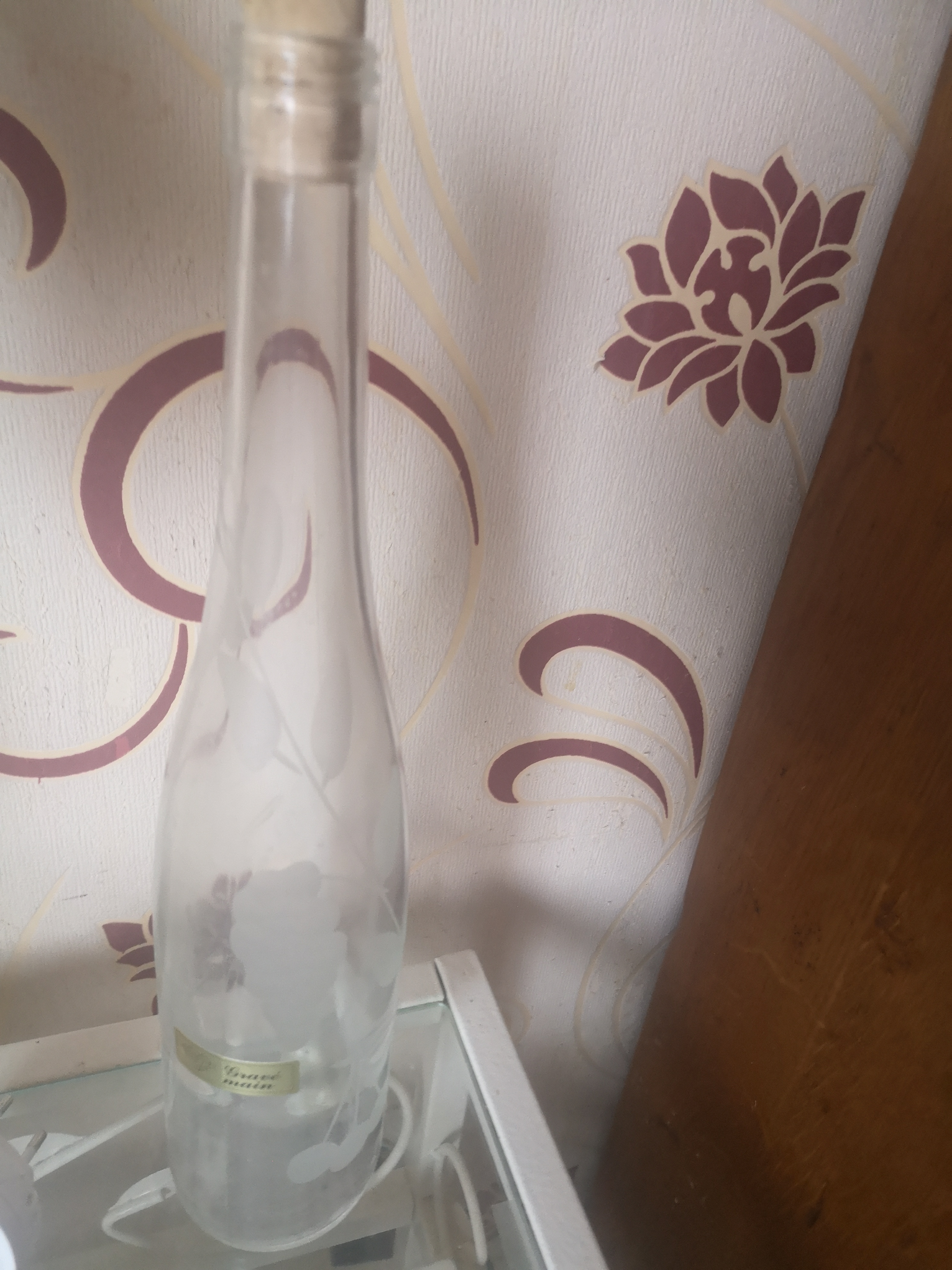 Bouteille pour d�coration avec gravure 15 Vervins (02)