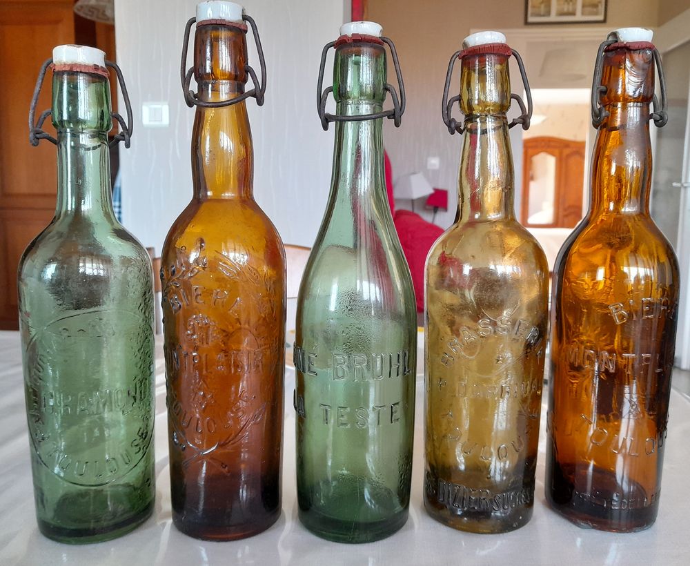 Lot de 5 bouteilles de bière anciennes. 6 Castanet-Tolosan (31)