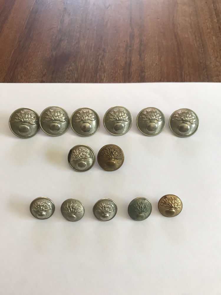 Lot de 13 boutons gendarmerie anciens 20 Saleilles (66)