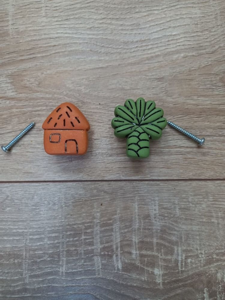 Lot de 2 boutons de porte th�me jungle 3 Villiers (86)