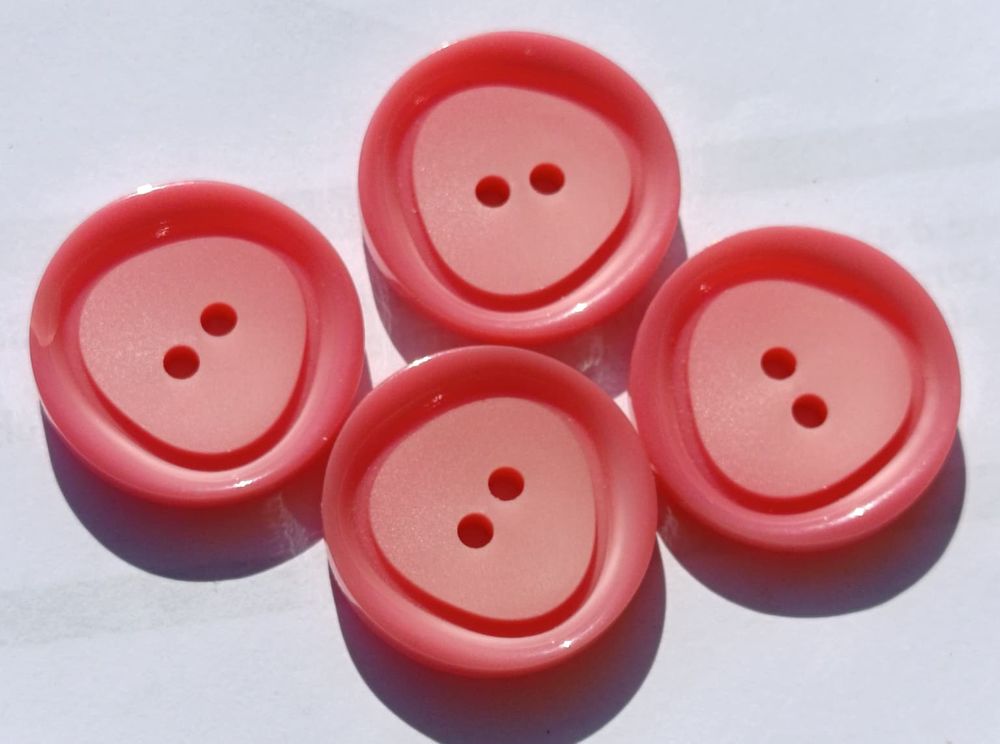 4 Boutons Rose Poudr�  -  2.5 cm - Fini Mat & Doux  -  N�95 6 Thonon-les-Bains (74)