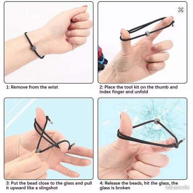 Bracelet Brise Vitre de Survie GTFO Wrist Strap - Accessoire 9 Carbonne (31)