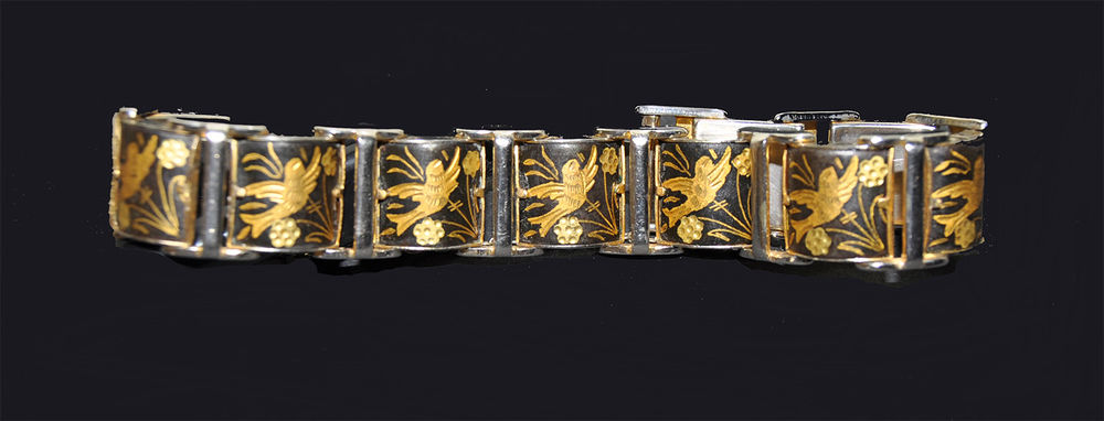 Bracelet choker damasquin� vintage de Tol�de grav� 45 Orl�ans (45)